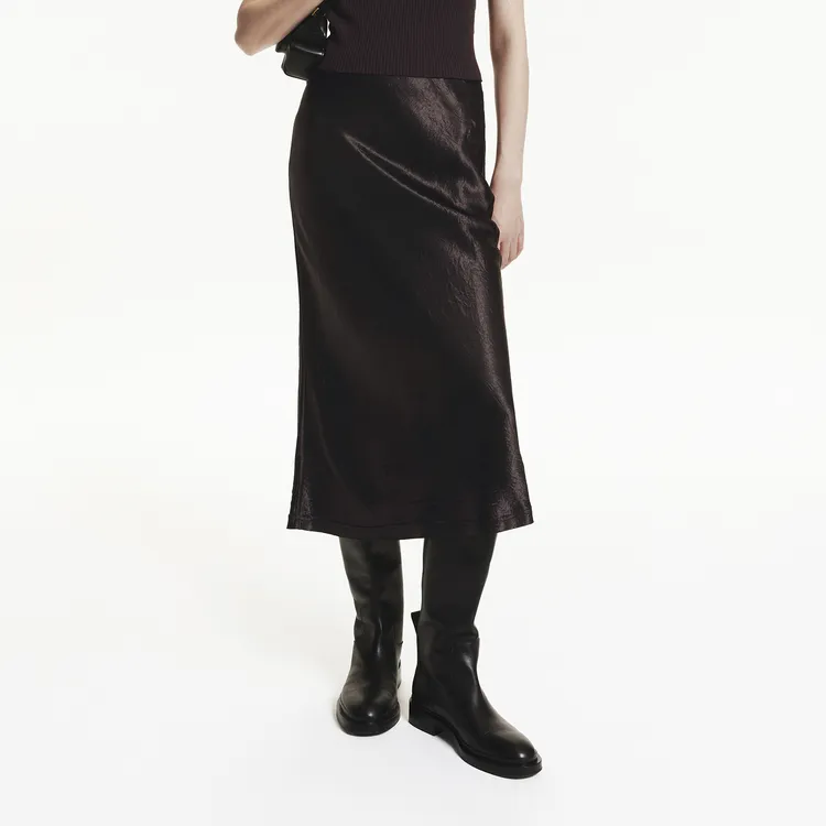 MOCO Casual Long Skirt Women's Brownie Color-2