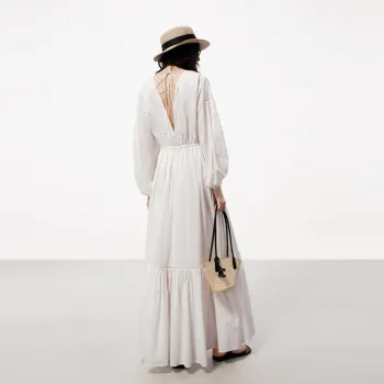 MOCO Long Sleeved Dress Women's Raw White