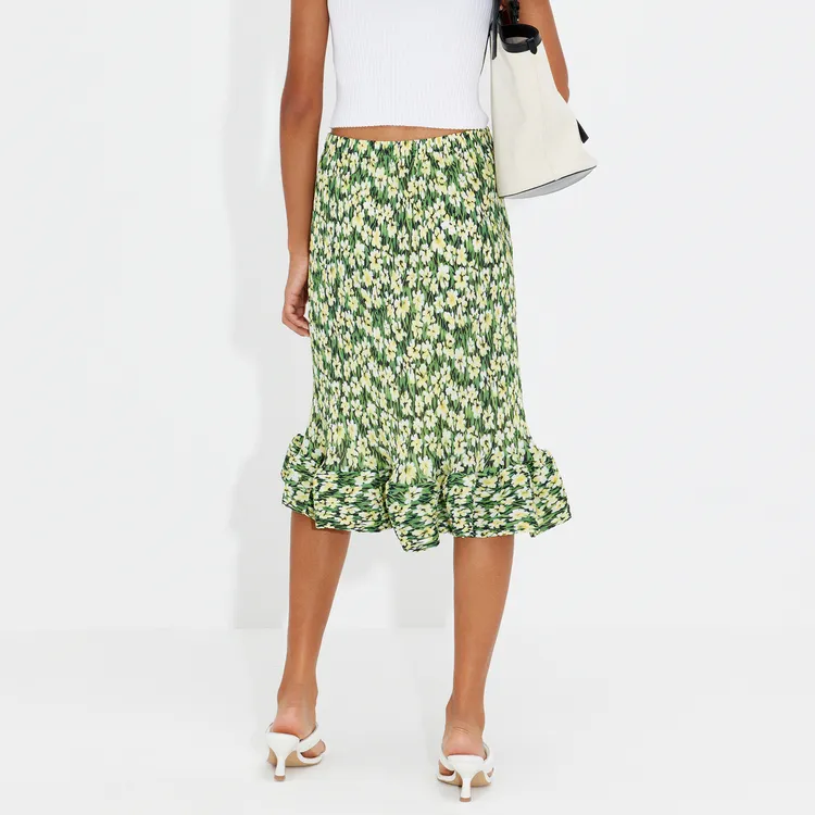 MOCO Casual Long Skirts Women's Vibrant Floral Mix-4