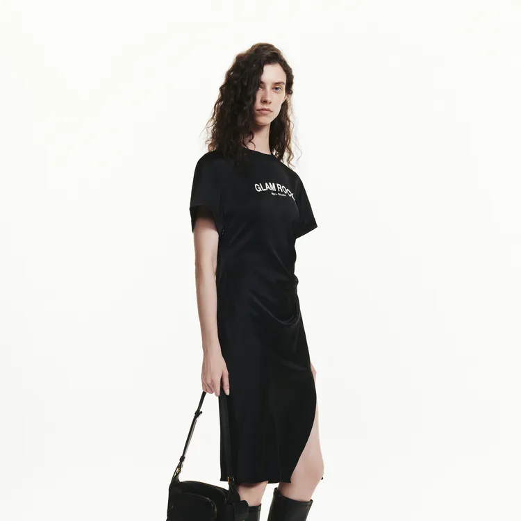 MOCO Short Sleeved Dress Women's Black-3