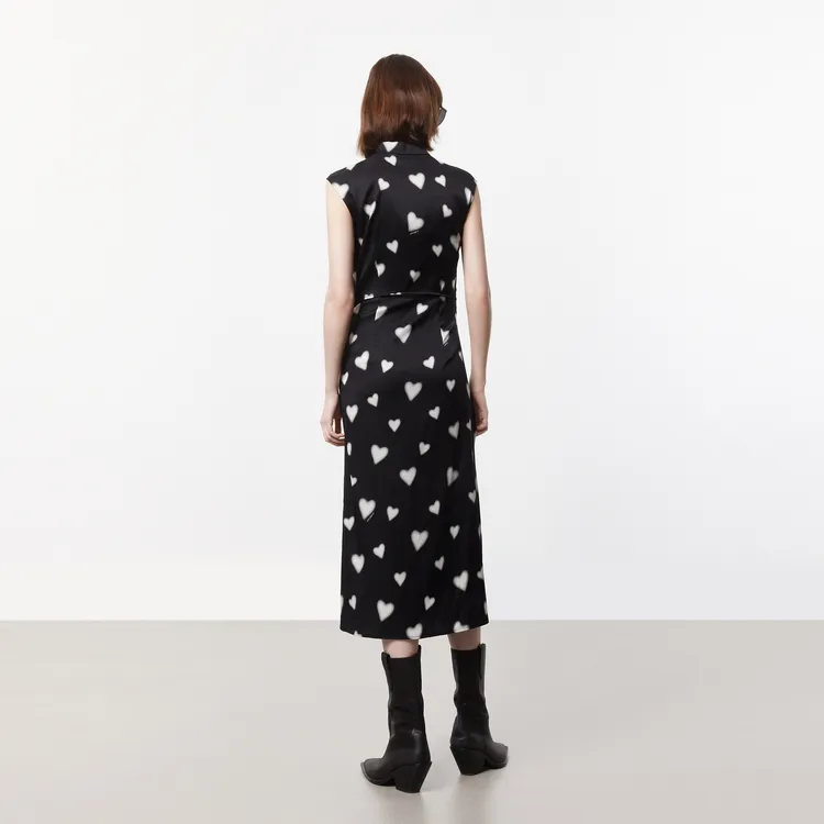 MOCO Sleeveless Dress Women's Black With Print-2