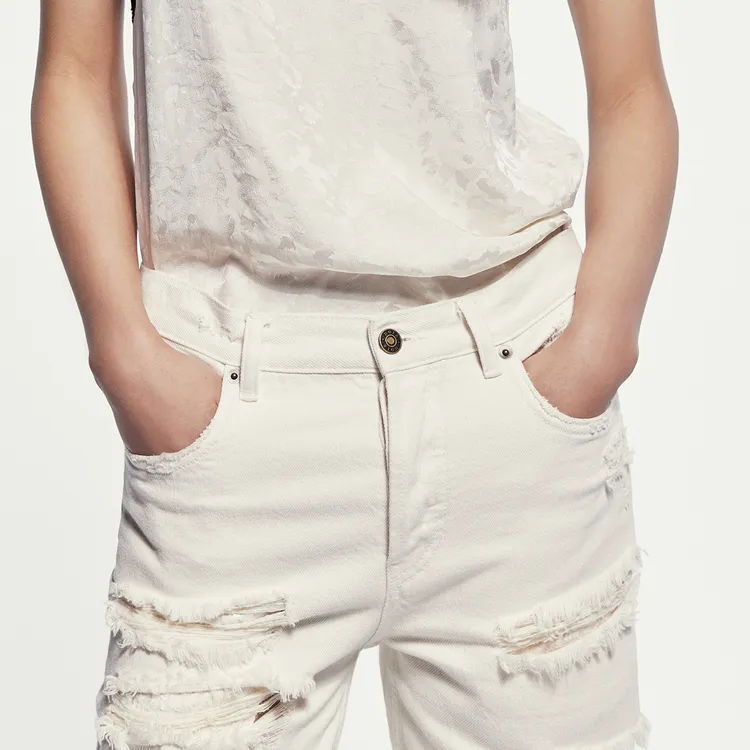 MO&CO Jeans Women's Denim White-4