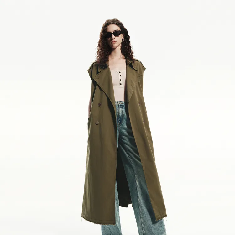 MOCO Trench Coat Women's Rattan Green-2