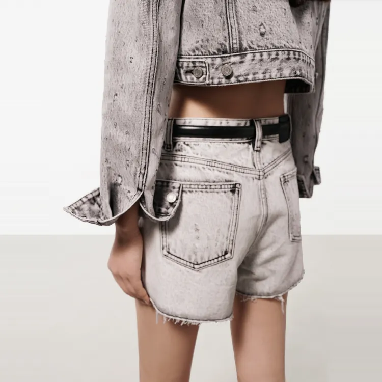 MOCO Summer Denim Shorts Women's Black-4