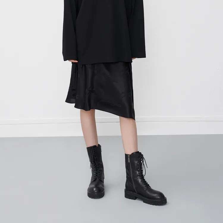 MO&CO Casual Long Skirts Women's Black-2