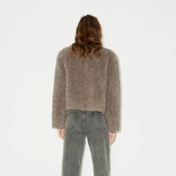 MOCO Velvet feel Coat Women's Warm Camel-2