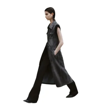 MO&CO Sleeveless Dresses Women's Denim Black