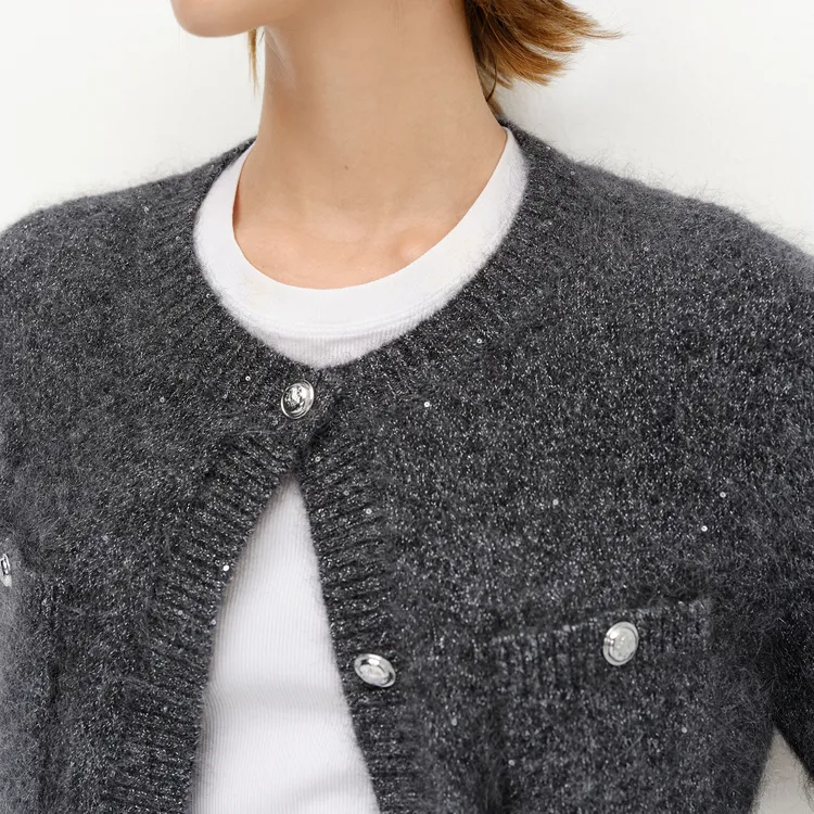 MOCO Knitwear Women's Dark Heather Gray-3