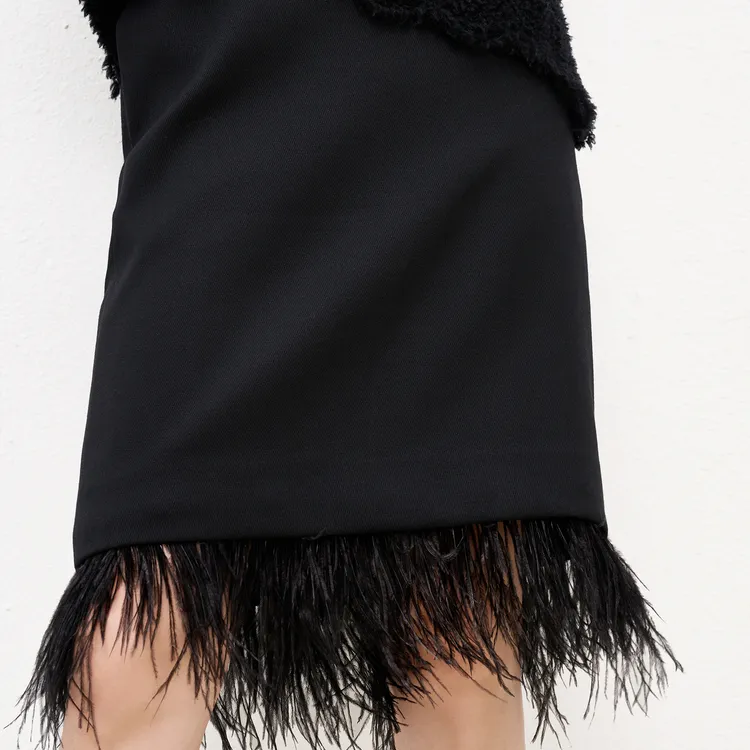 MO&CO Casual Long Skirts Women's Black-4