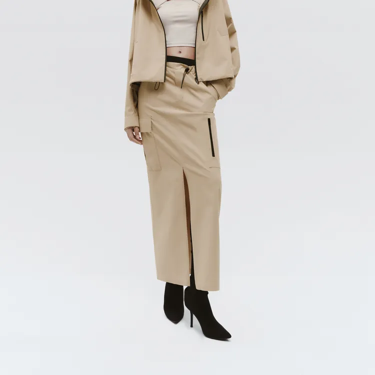 MOCO Casual Long Skirts Women's Parisian Apricot-2