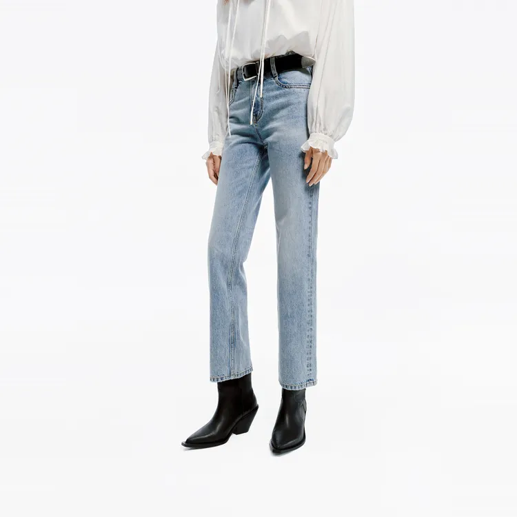 MO&CO Jeans Women's Denim Light Blue-3