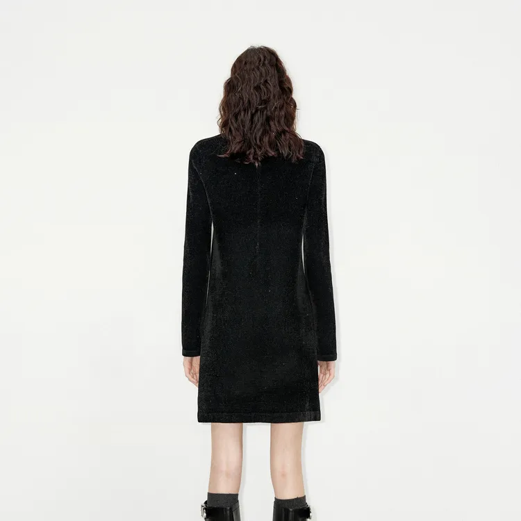 MOCO Long Sleeved Dresses Women's Black-2