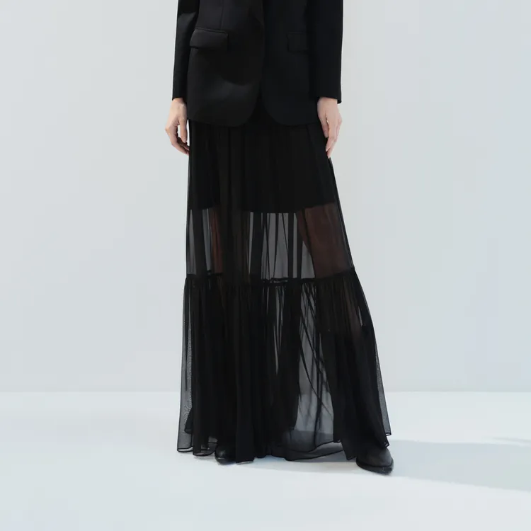 MOCO Casual Long Skirt Women's Black-2
