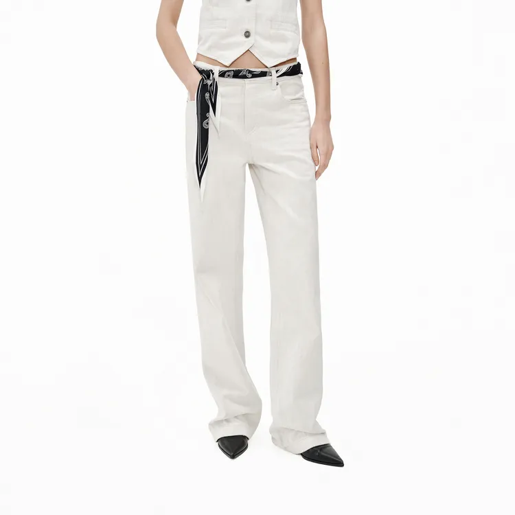 MO&CO Jeans Women's Denim White-2