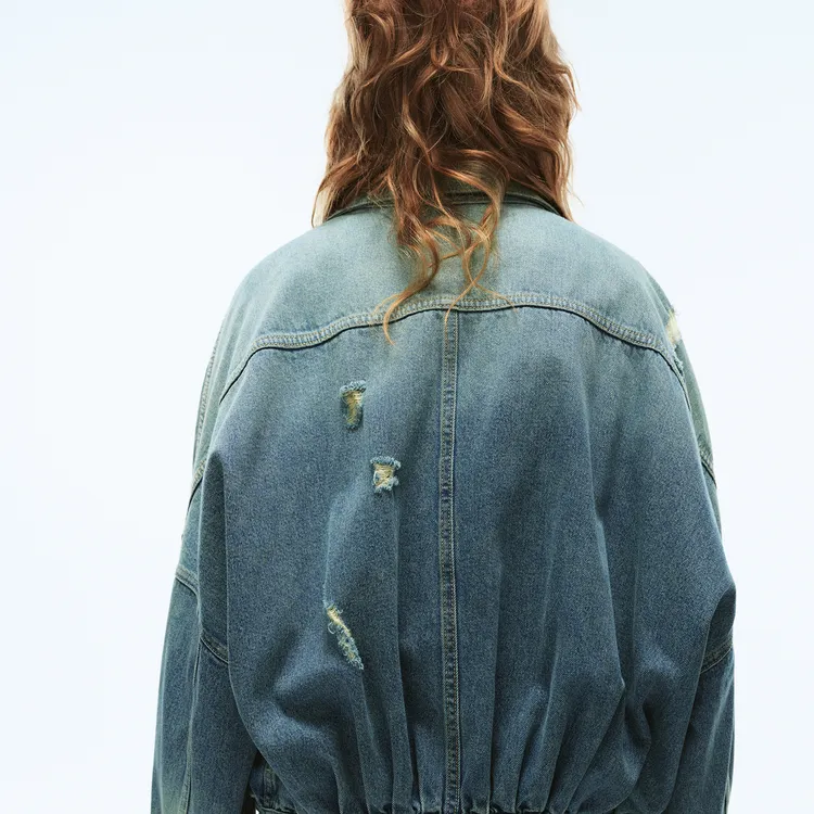 MO&CO Denim Jackets Women's Denim Blue-3