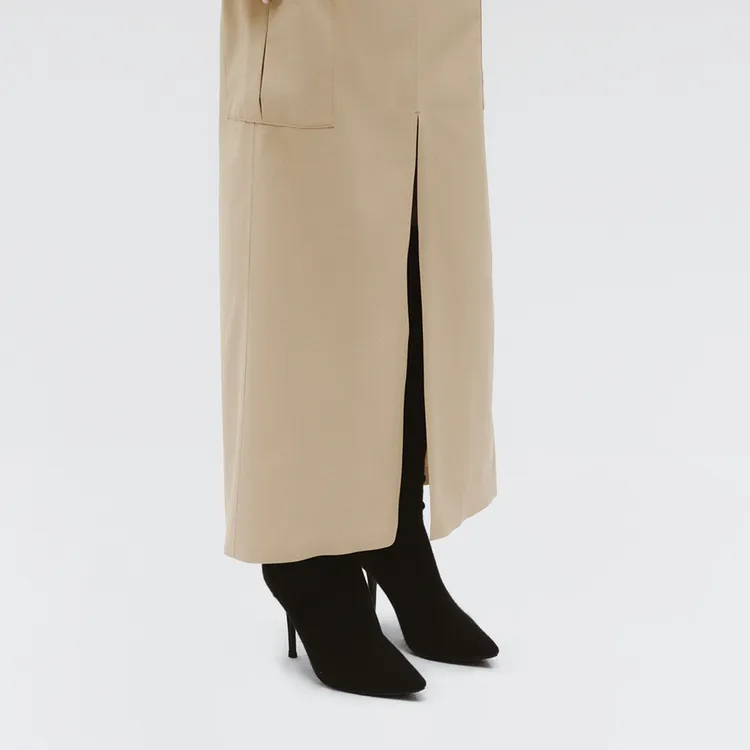 MOCO Casual Long Skirts Women's Parisian Apricot-5