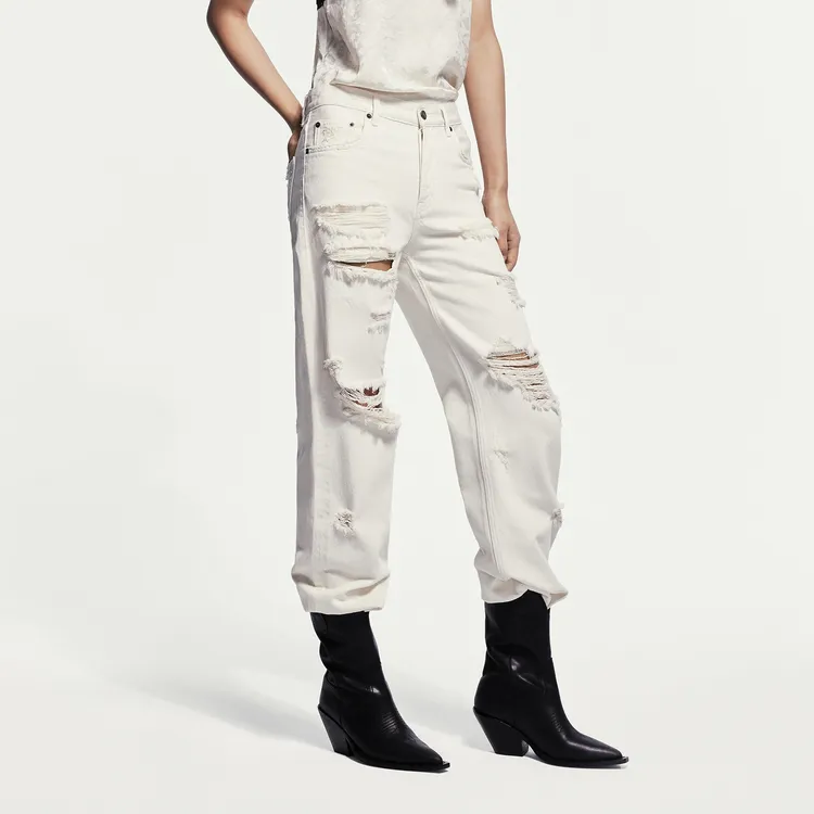 MO&CO Jeans Women's Denim White-5