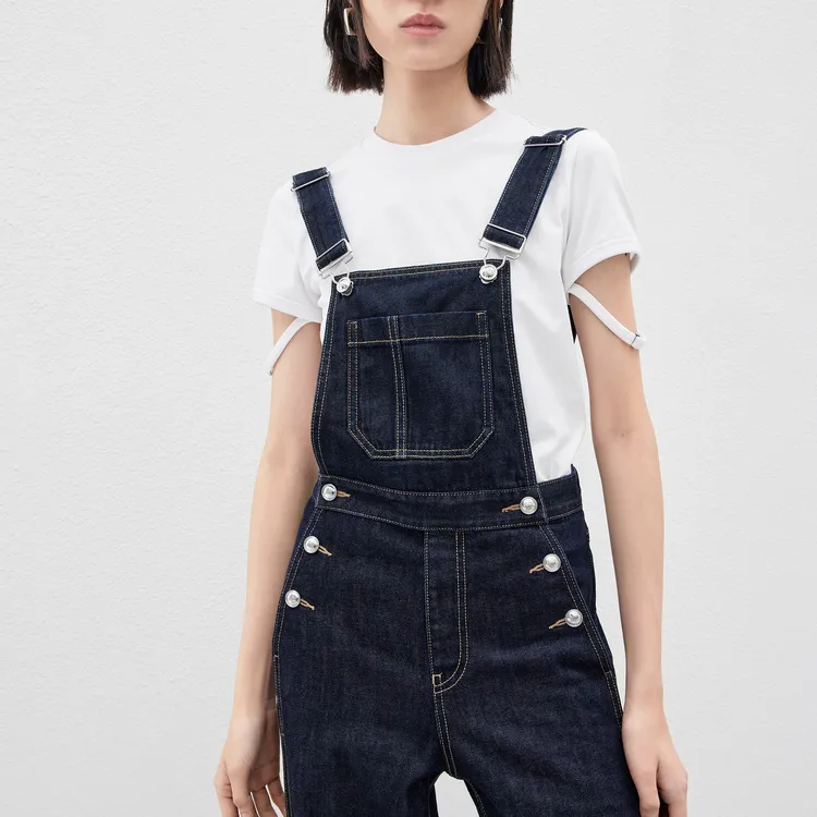 MO&CO Overalls Women's Denim Blue-3
