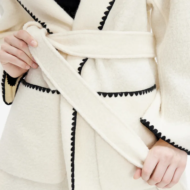 MO&CO Coats Women's Ecru-4