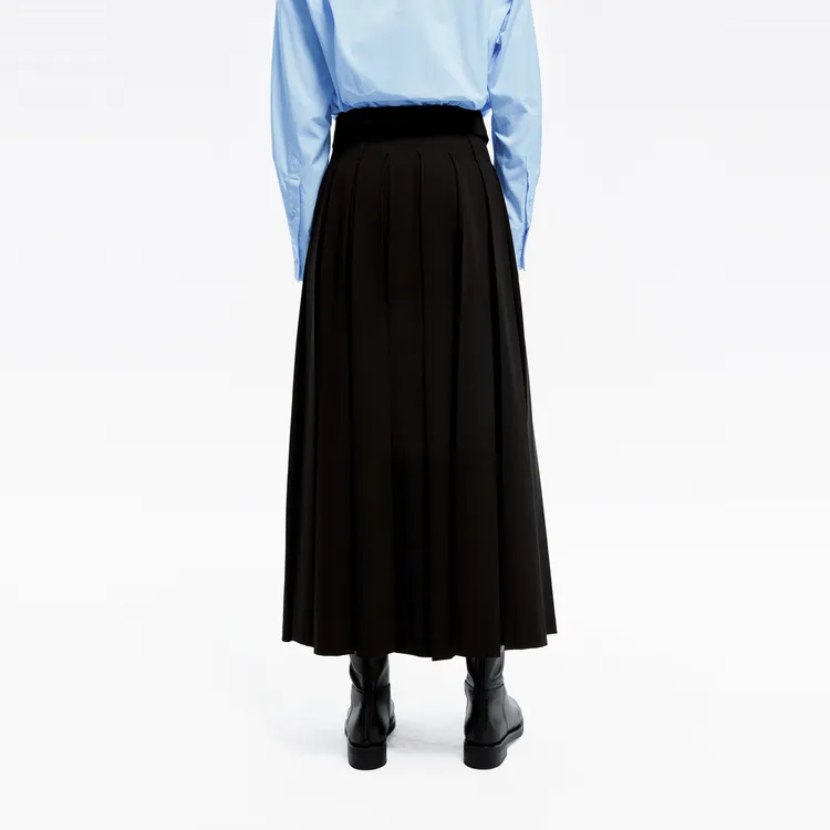 MOCO Casual Long Skirts Women's Black-5