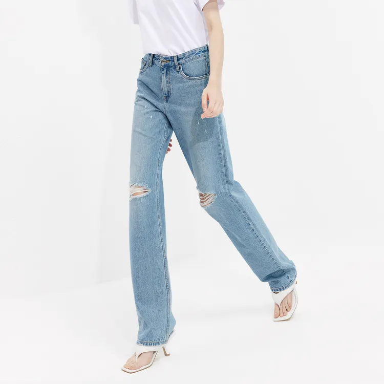 MO&CO Jeans Women's Denim Light Blue-4