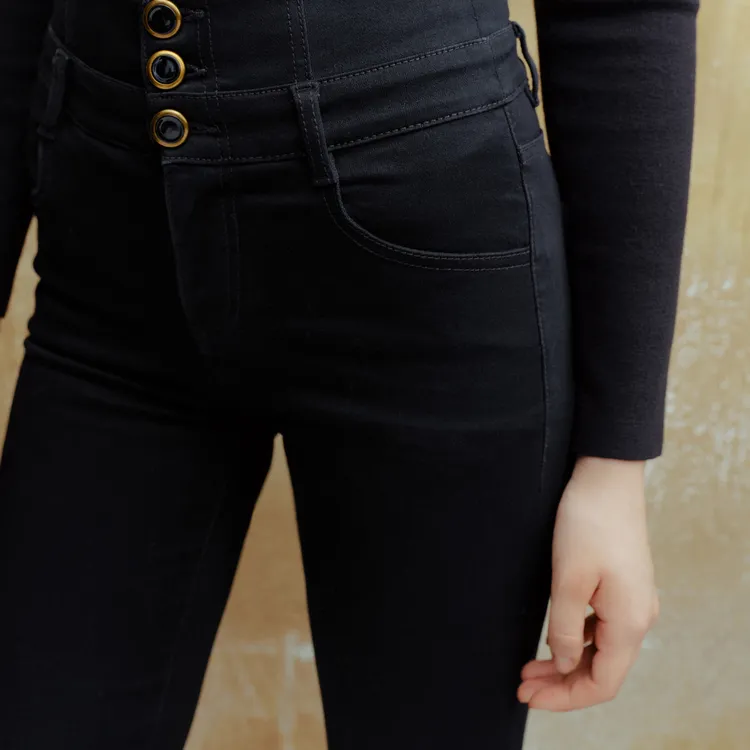 MO&CO Jeans Women's Denim Black-5