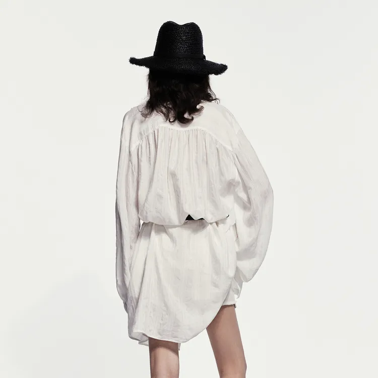 MOCO Long-Sleeved Dresses Women's Natural White-2