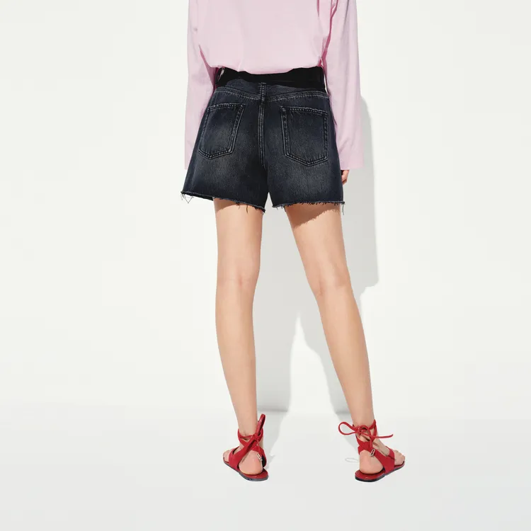 MOCO Denim Shorts Women's Denim Black-4