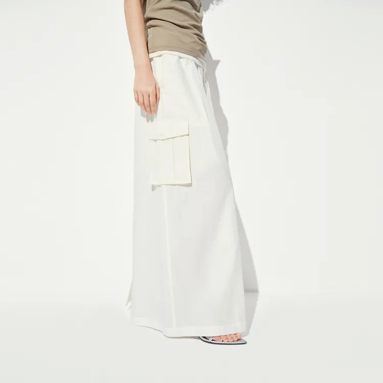 MOCO Casual Long Skirt Women's Sandy White-3