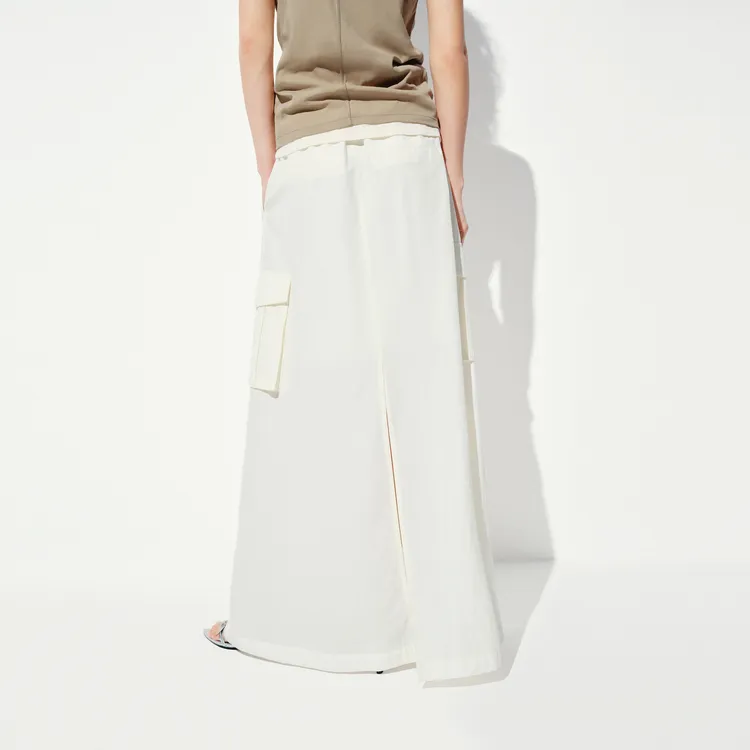 MOCO Casual Long Skirt Women's Sandy White-4