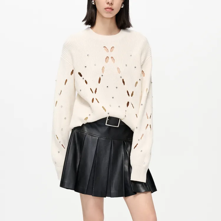MOCO Leather Short Skirts Women's Black-4