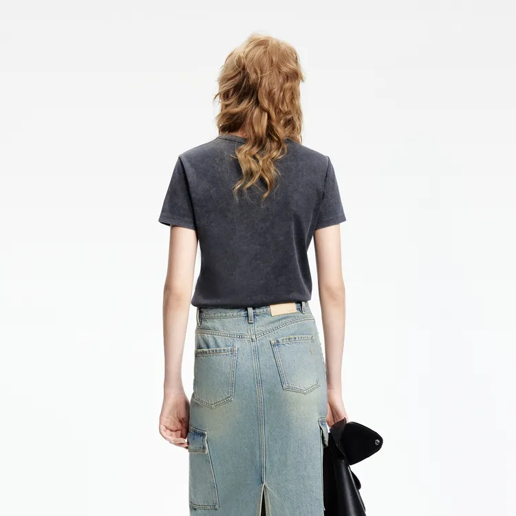 MOCO T Shirt Women's Steel Gray-2