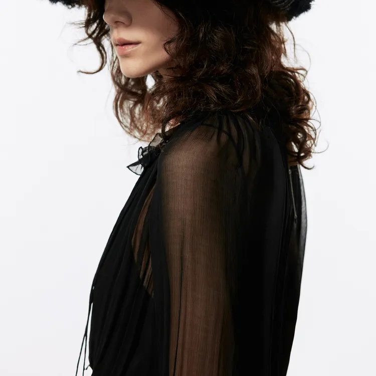 MOCO Long Sleeved Dress Women's Black-3