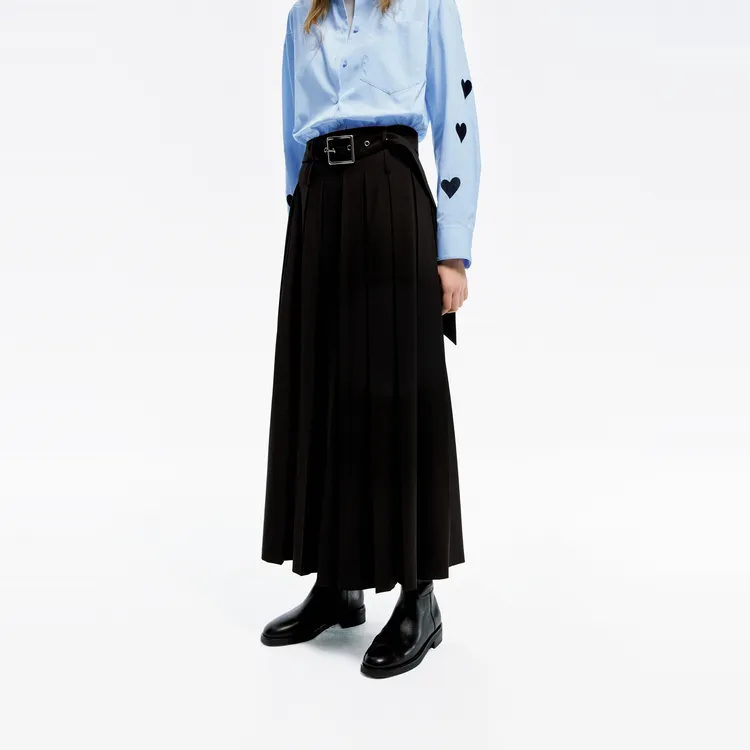 MOCO Casual Long Skirts Women's Black-6