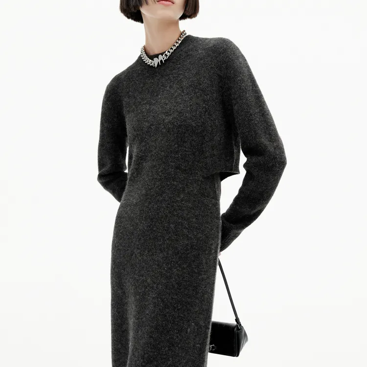 MOCO Long-Sleeved Dresses Women's Mineral Gray-3