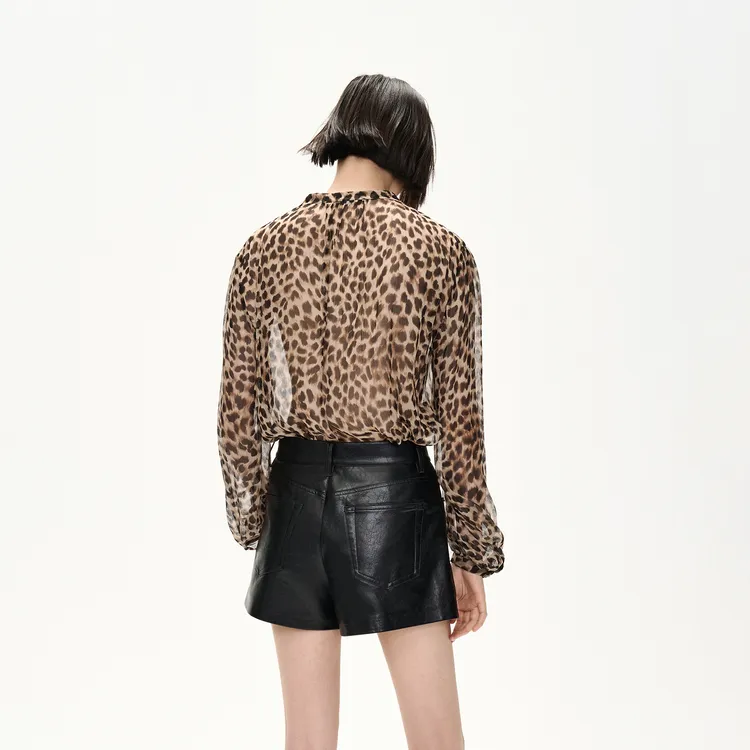 MO&CO Shirts Women's Leopard Print-2