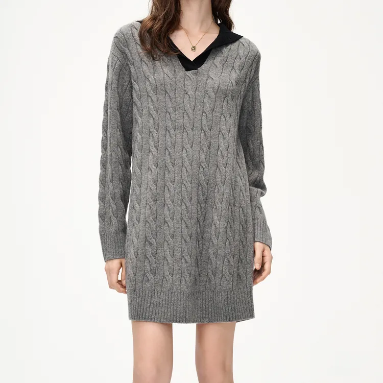 MOCO Long Sleeved Dresses Women's Medium Heather Gray-3