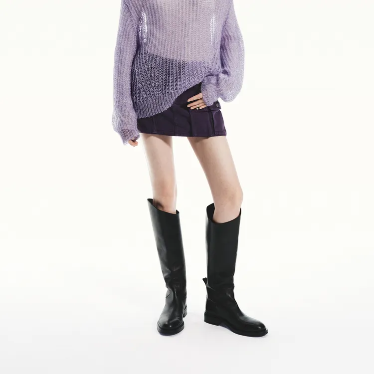 MOCO Denim Shorts Women's Taro Purple-2