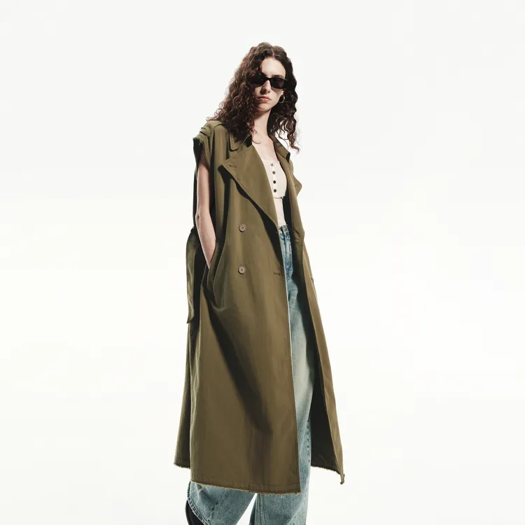 MOCO Trench Coat Women's Rattan Green-4