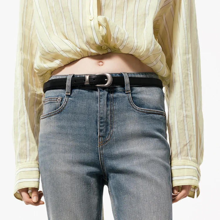 MOCO Shirt Women's Yellow White Stripes-2