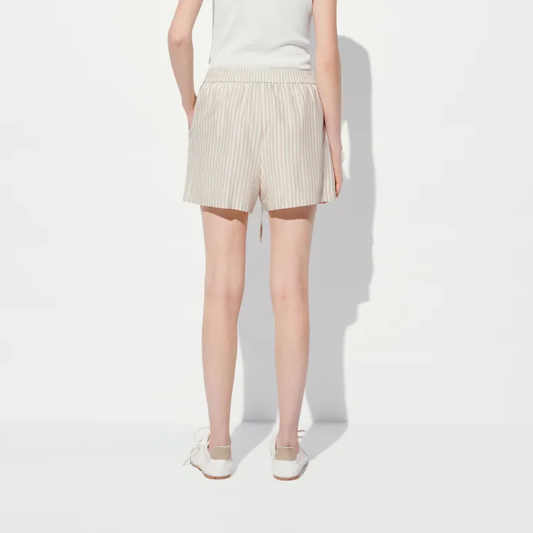 MO&CO Casual Shorts Women's Sand White Stripes-4