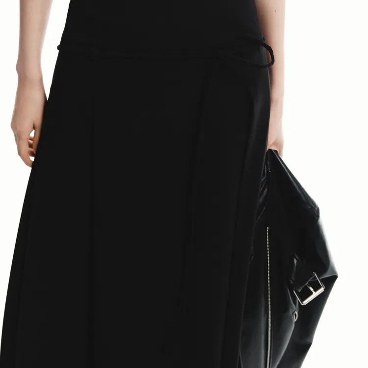 MOCO Casual Long Skirts Women's Black-4