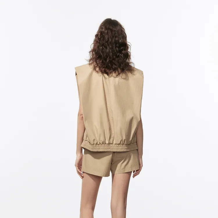 MO&CO Vests Women's Khaki Green-2