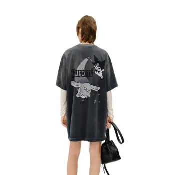 MOCO x KUROMI Short Sleeved Dresses Women's Steel Gray