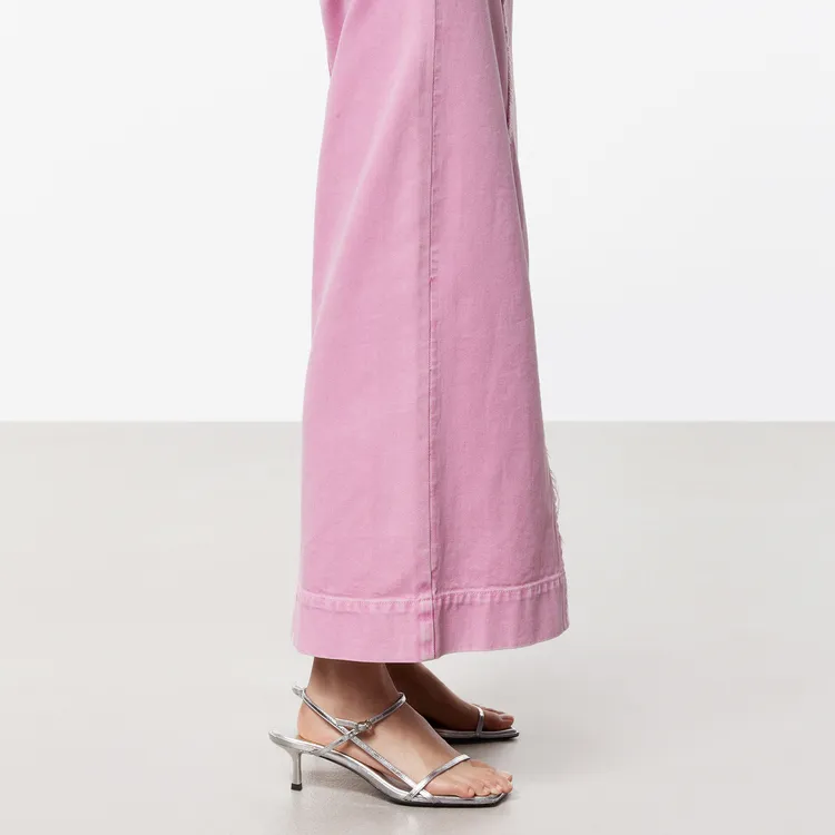 MOCO Denim Long Skirts Women's Rose Red-5