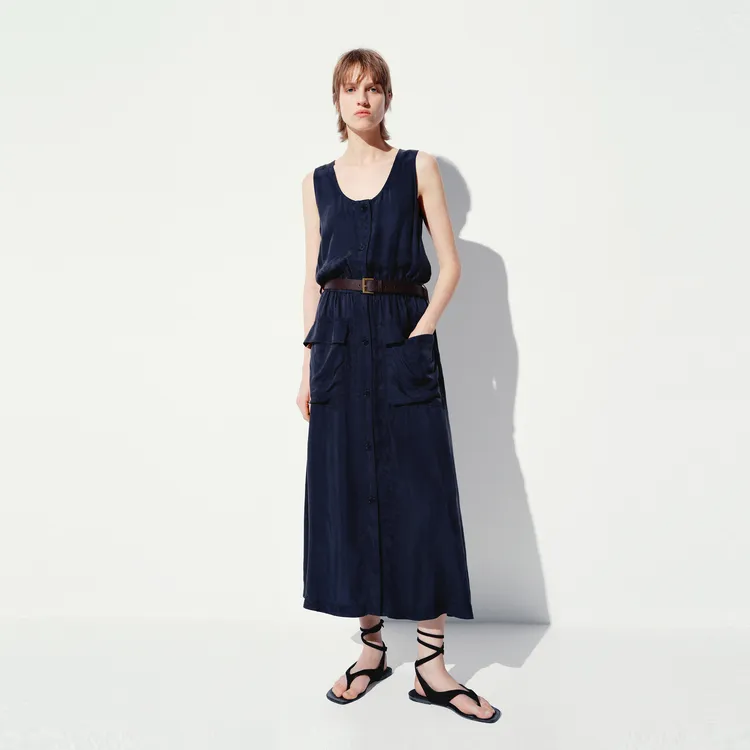 MO&CO Sleeveless Dresses Women's Dark Royal Blue-2