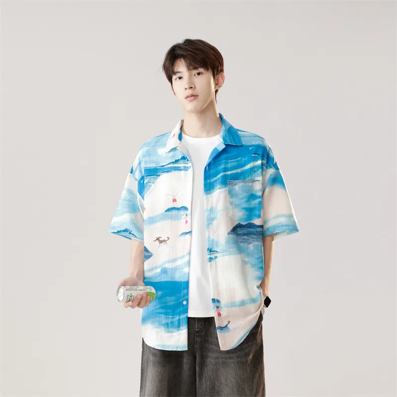 GOOSELIAR Shirts Unisex Shibuya Blue-4