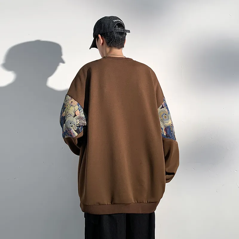 GOOSELIAR Loose Fit Crew Neck Top Sweatshirt Unisex-19