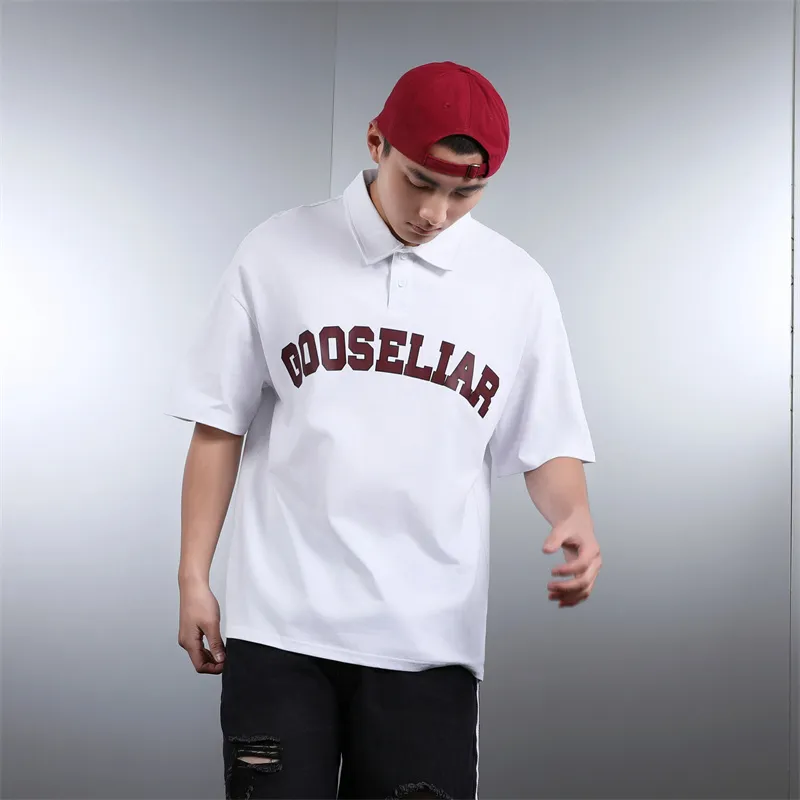 GOOSELIAR Short-Sleeved Polo Shirt Top Unisex-3