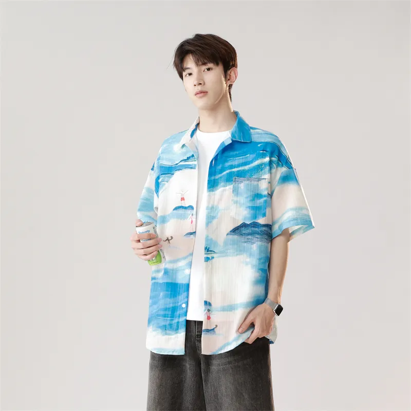 GOOSELIAR Shirts Unisex Shibuya Blue-6